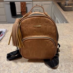 Steve Madden Tan Embossed Backpack
